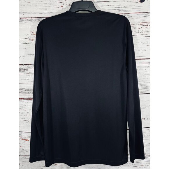 Hanes Sport Cool Dri Performance Black Long-Sleeve T-Shirt Size Large UPF 40 - Picture 3 of 8